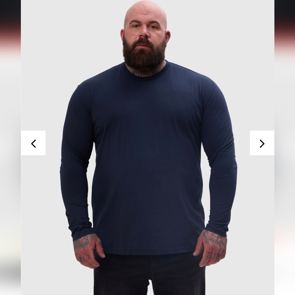 Built Different Navy Long Sleeve- 6XL